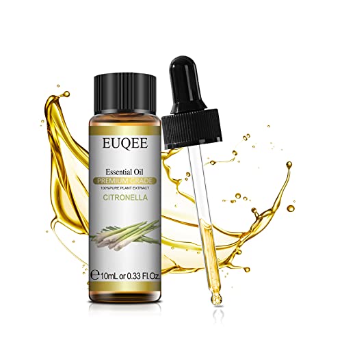 EUQEE Ätherische Öle Citronella 10ml, 100% Aromatherapie...