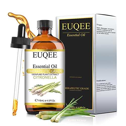 EUQEE Citronella Ätherisches Öl 118ml, 100% Reine...